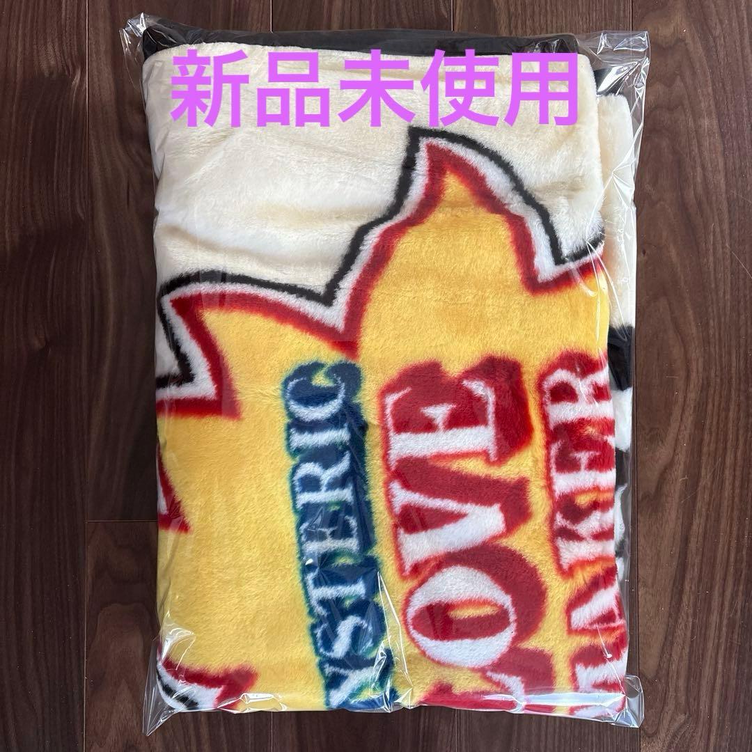 新品未使用　ヒステリックグラマーフリース素材ブランケット　白/黄色/黒