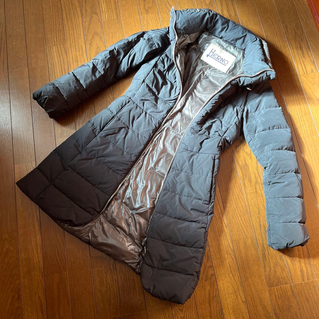 ヘルノ☆ロングダウンコート黒