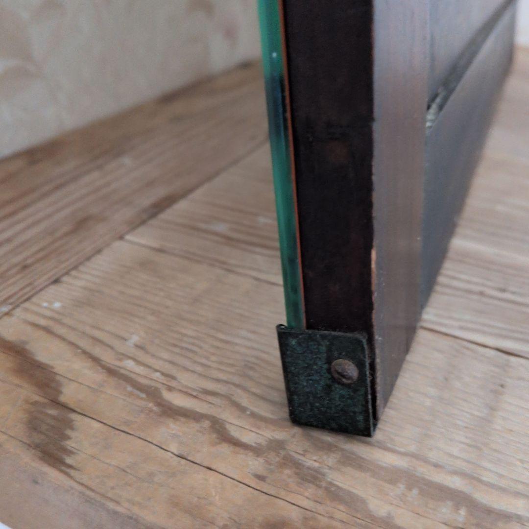 アンティークイギリス不規則形状の木製ミラー