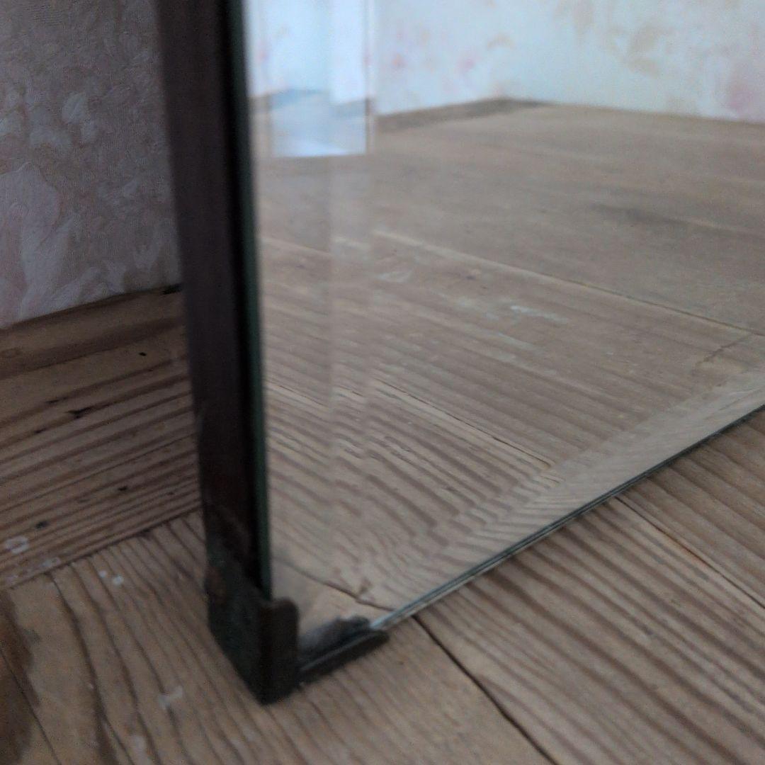 アンティークイギリス不規則形状の木製ミラー