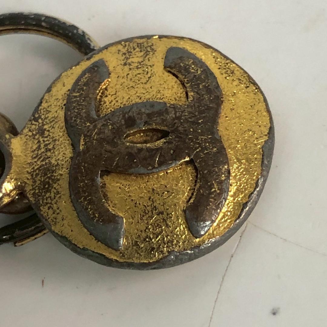 CHANEL シャネル キーホルダー ゴールド×ブラック ココマーク チャーム