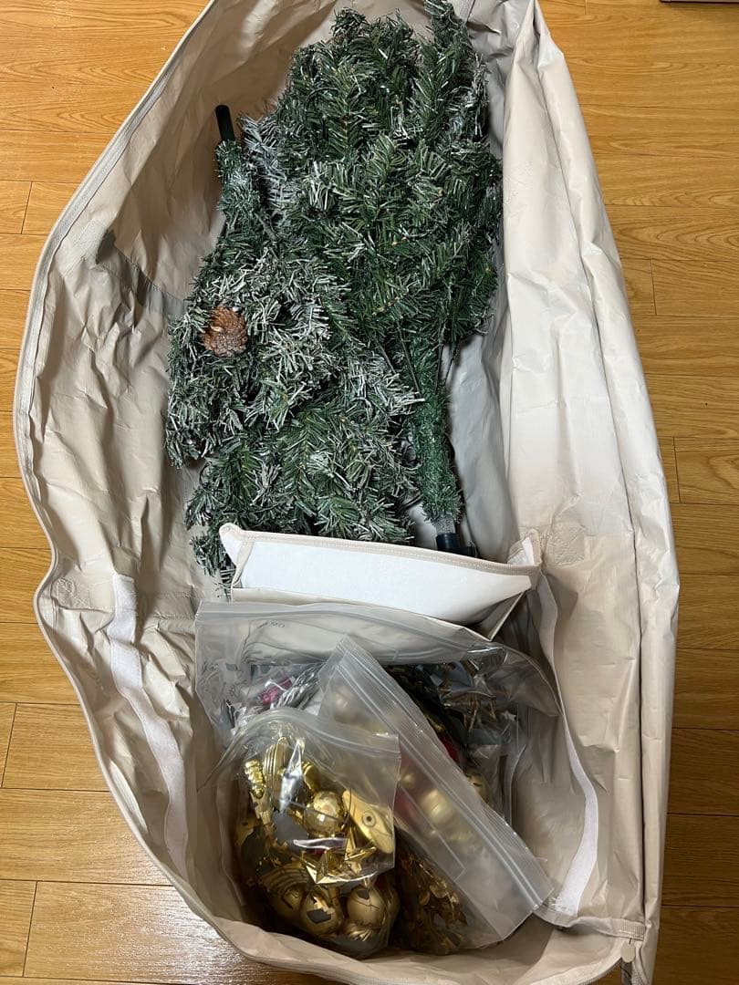 クリスマスツリー180cm☆ オーナメント&電飾&収納セット