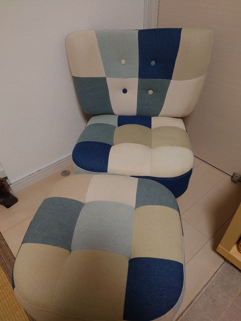 masa　パッチワークデザイン 椅子とスツールセット