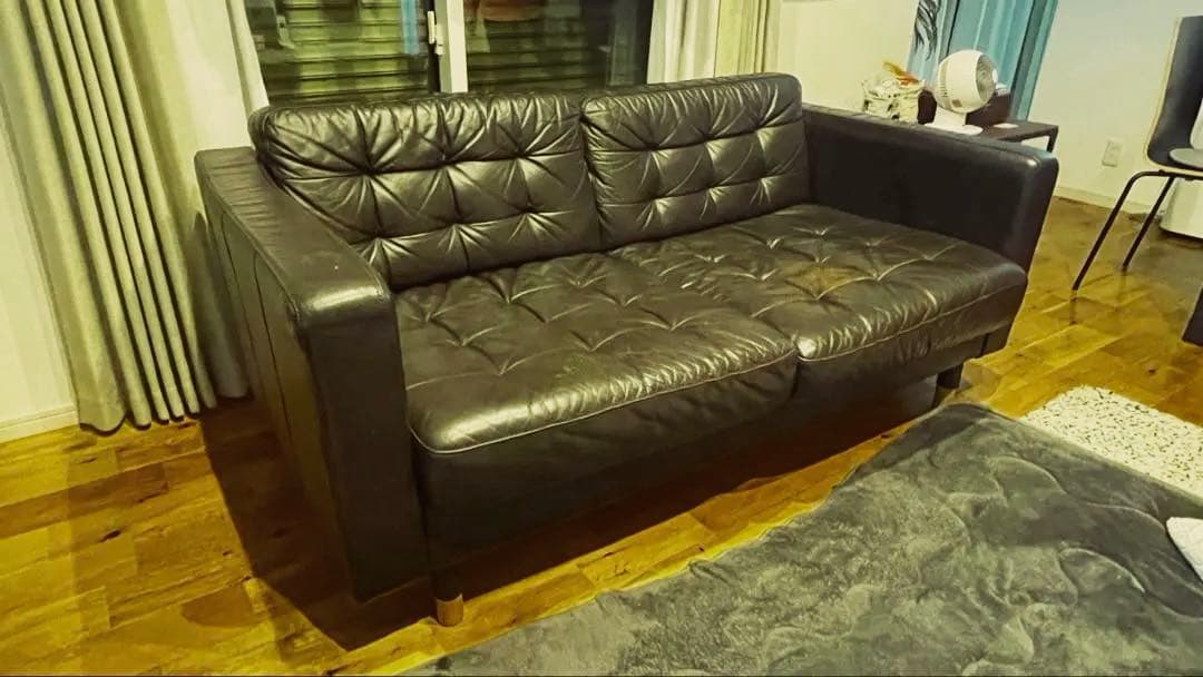 IKEA ランズクローナ　2人掛けソファ　BLACK