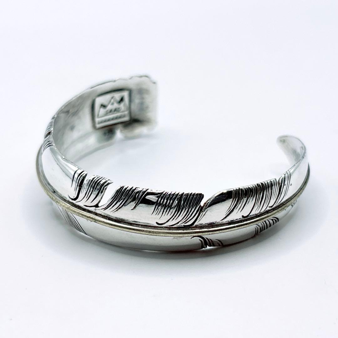 ✨美品✨ 訳あり SAAD サード フェザーモチーフ シルバー バングル 925