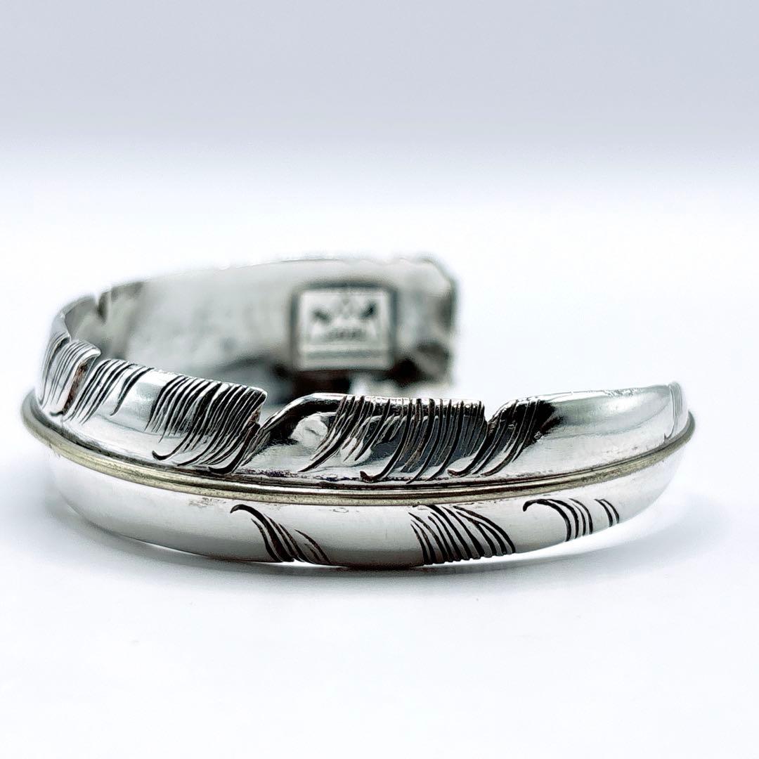 ✨美品✨ 訳あり SAAD サード フェザーモチーフ シルバー バングル 925