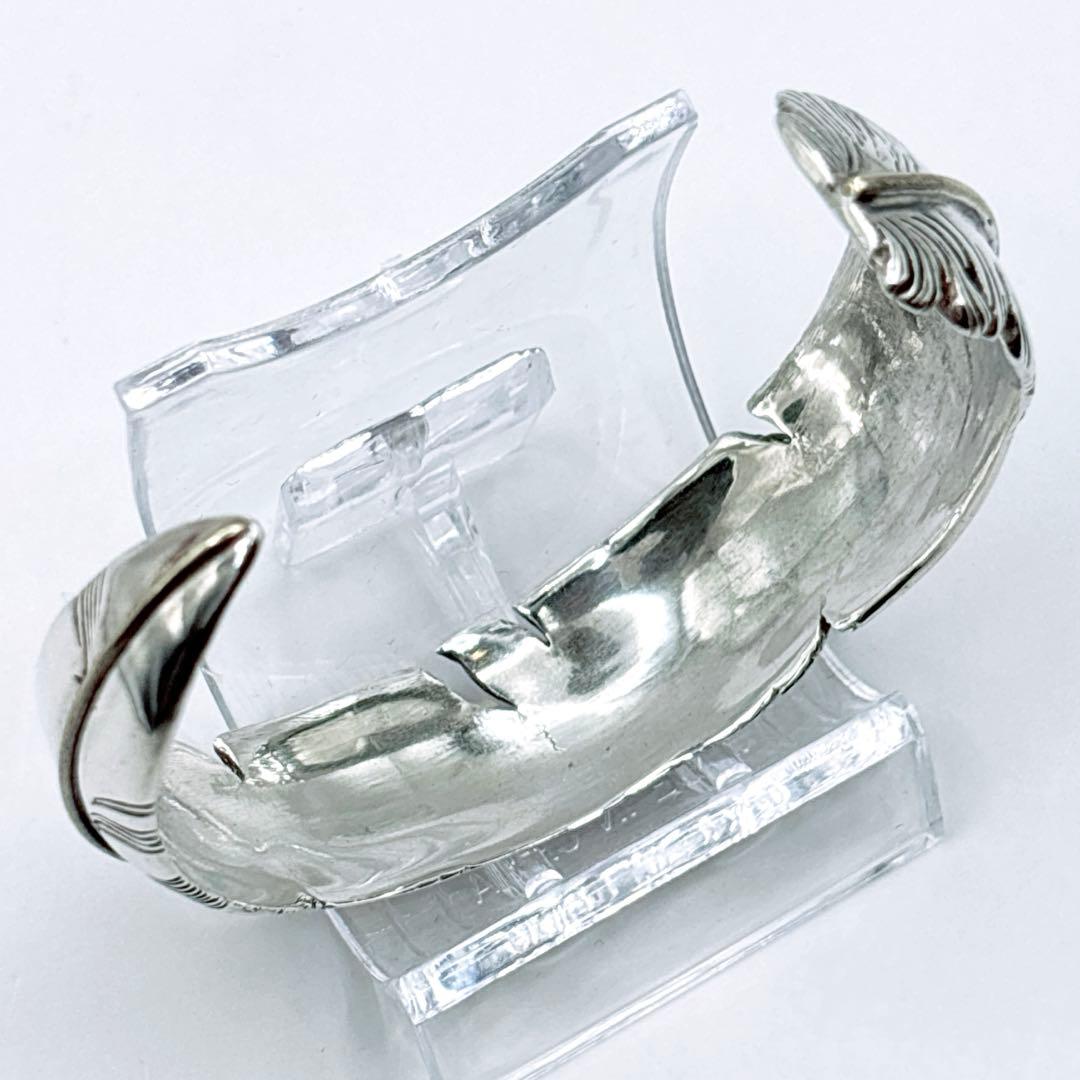 ✨美品✨ 訳あり SAAD サード フェザーモチーフ シルバー バングル 925