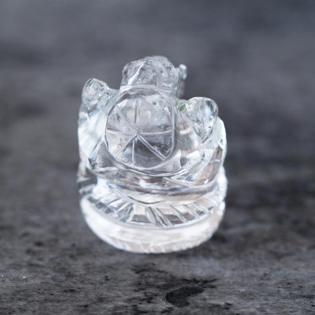 クリスタル・ガネーシャ神像（サイズ 高さ約4cm 約32グラム）ヒマラヤ水晶