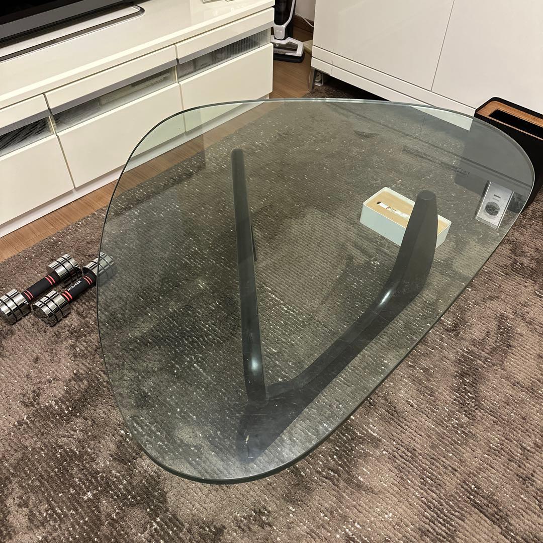 イサムノグチ　コーヒーテーブル楕円形ガラステーブル　リプロダクト