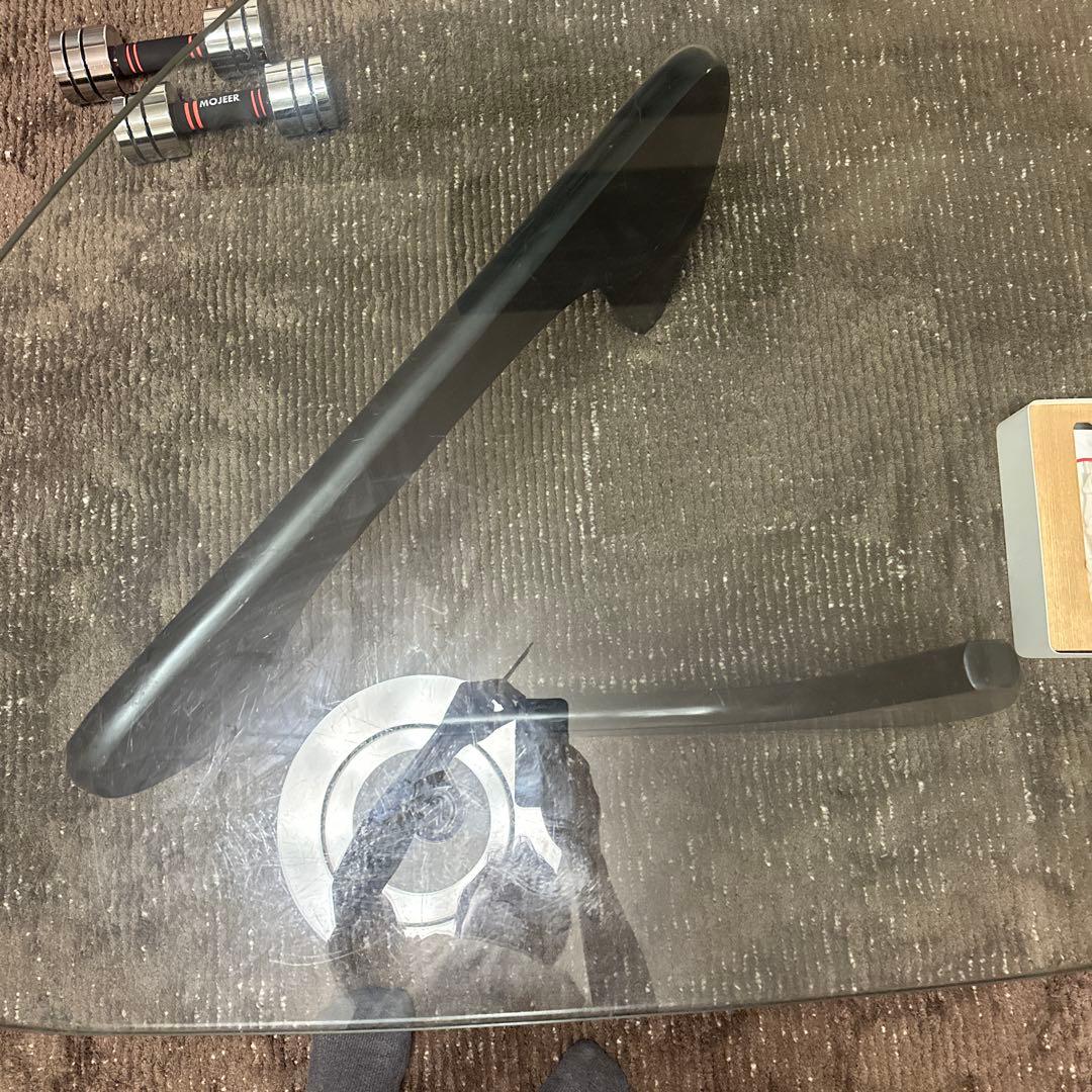 イサムノグチ　コーヒーテーブル楕円形ガラステーブル　リプロダクト