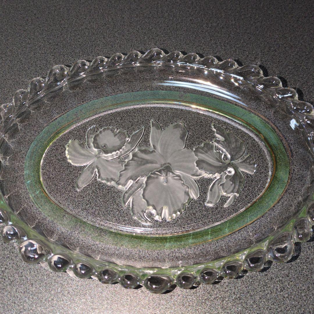 『食器』クリスタルブランデーグラス·おちょこ·お花模様のお皿【セット売り】