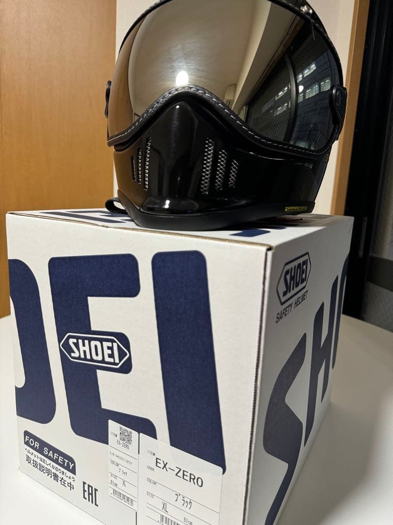 【美品】SHOEI EX-ZERO ブラック XLサイズ（ゴーグル付き）