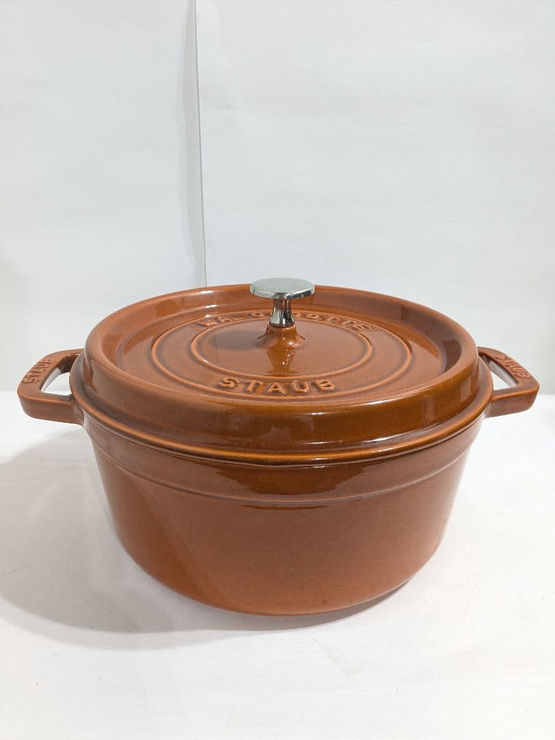 Staub　ココット・ロンド　シナモン　24cm　ストウブ