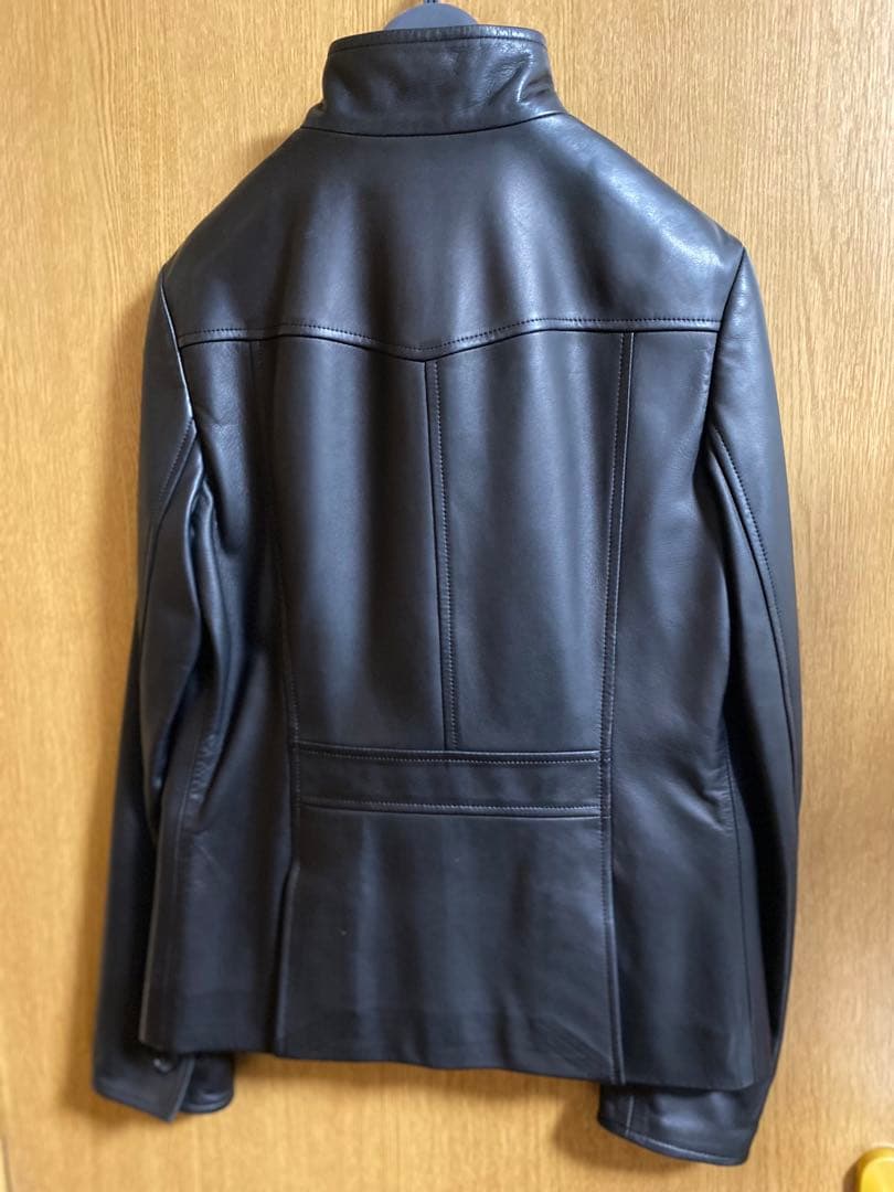 アポロ　バーバリーロンドン　黒 ラムレザー ジャケット