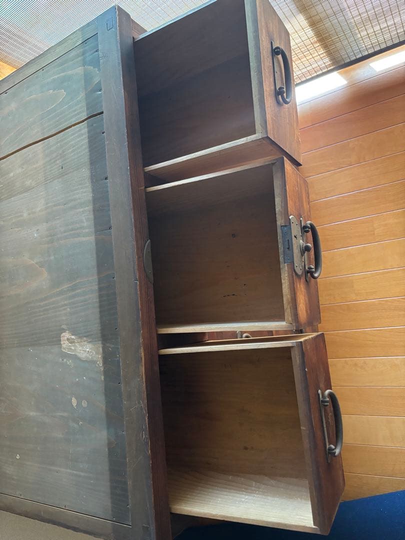 古い和箪笥②引出7杯 時代箪笥/収納/和モダンローボードチェスレトロ