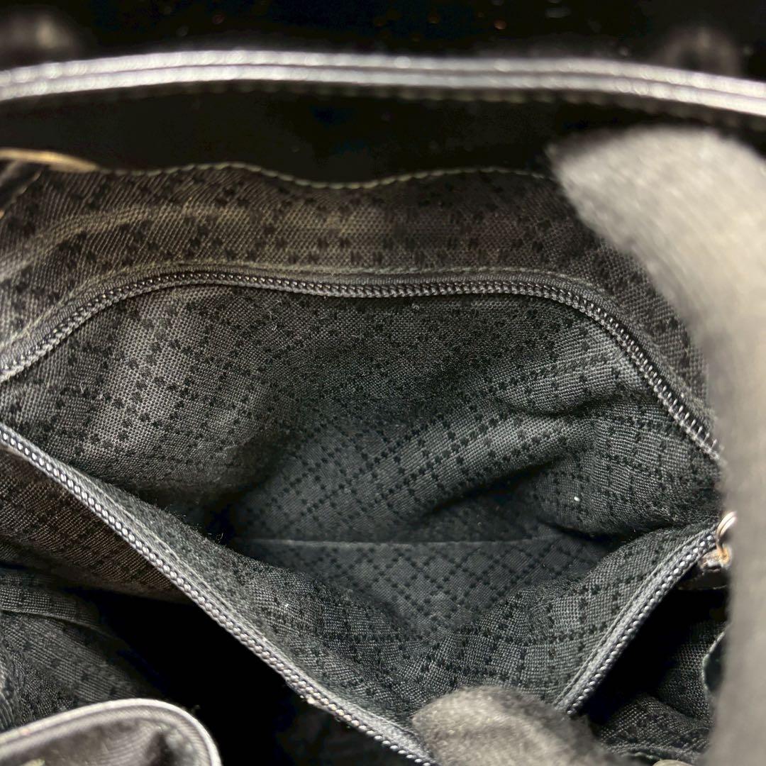 ✨美品✨GUCCI リュック バッグパック レザー ブラック 黒 シルバー金具