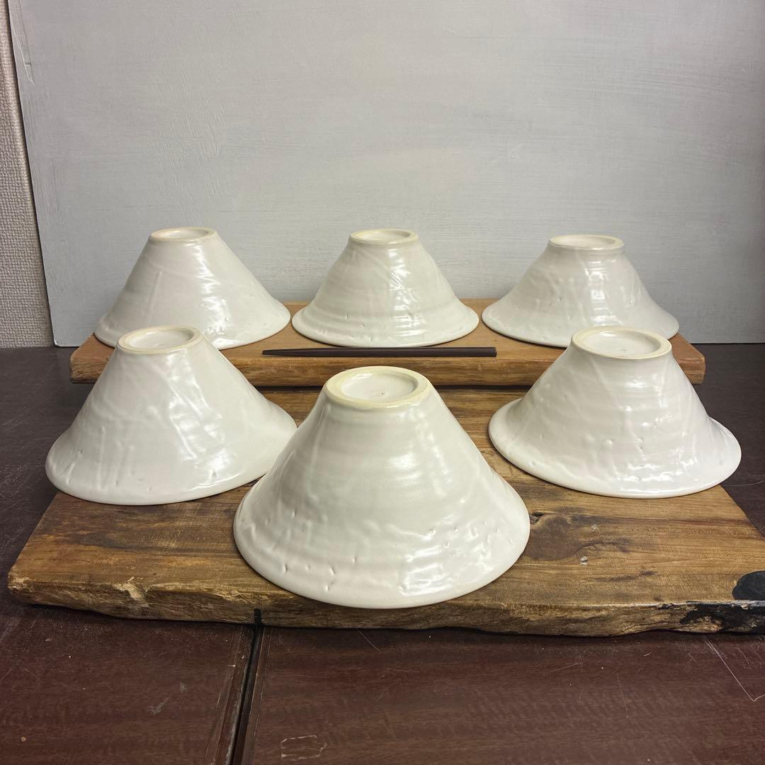 新品　陶器　陶芸作家　角底丼鉢6個 584