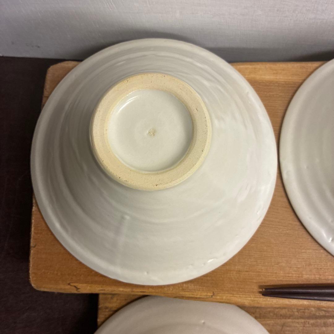 新品　陶器　陶芸作家　角底丼鉢6個 584