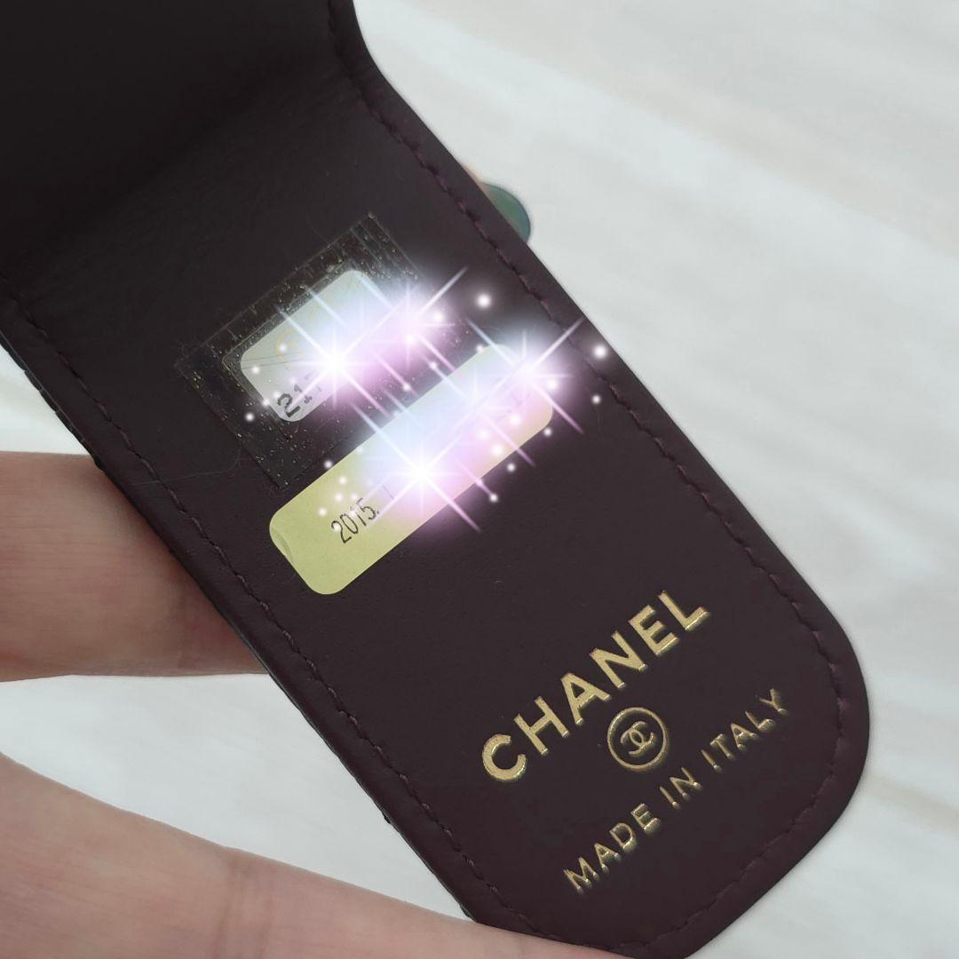 新品同様【シャネル】マネークリップ　キャビアスキン　マトラッセ　マグネット式