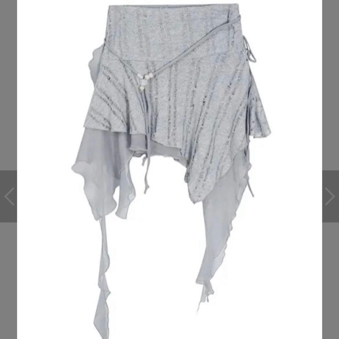 Cest Nous セヌー　レースシースルースカート　フェアリーグランジ