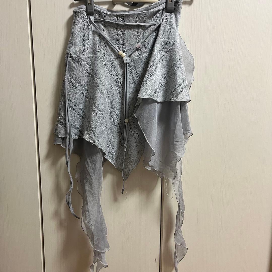 Cest Nous セヌー　レースシースルースカート　フェアリーグランジ