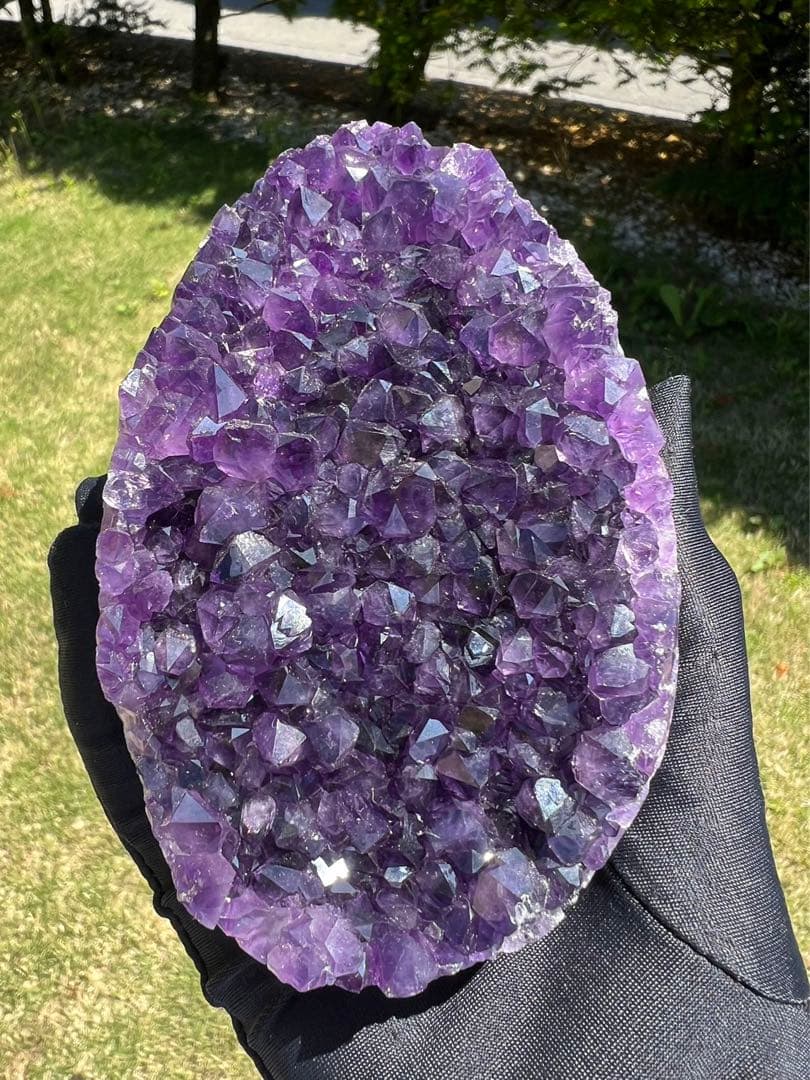 A618 高品質アメジストドーム パワーストーン 紫水晶 天然石 置き物