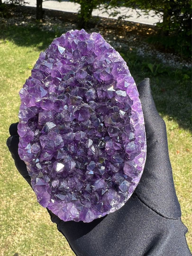 A618 高品質アメジストドーム パワーストーン 紫水晶 天然石 置き物