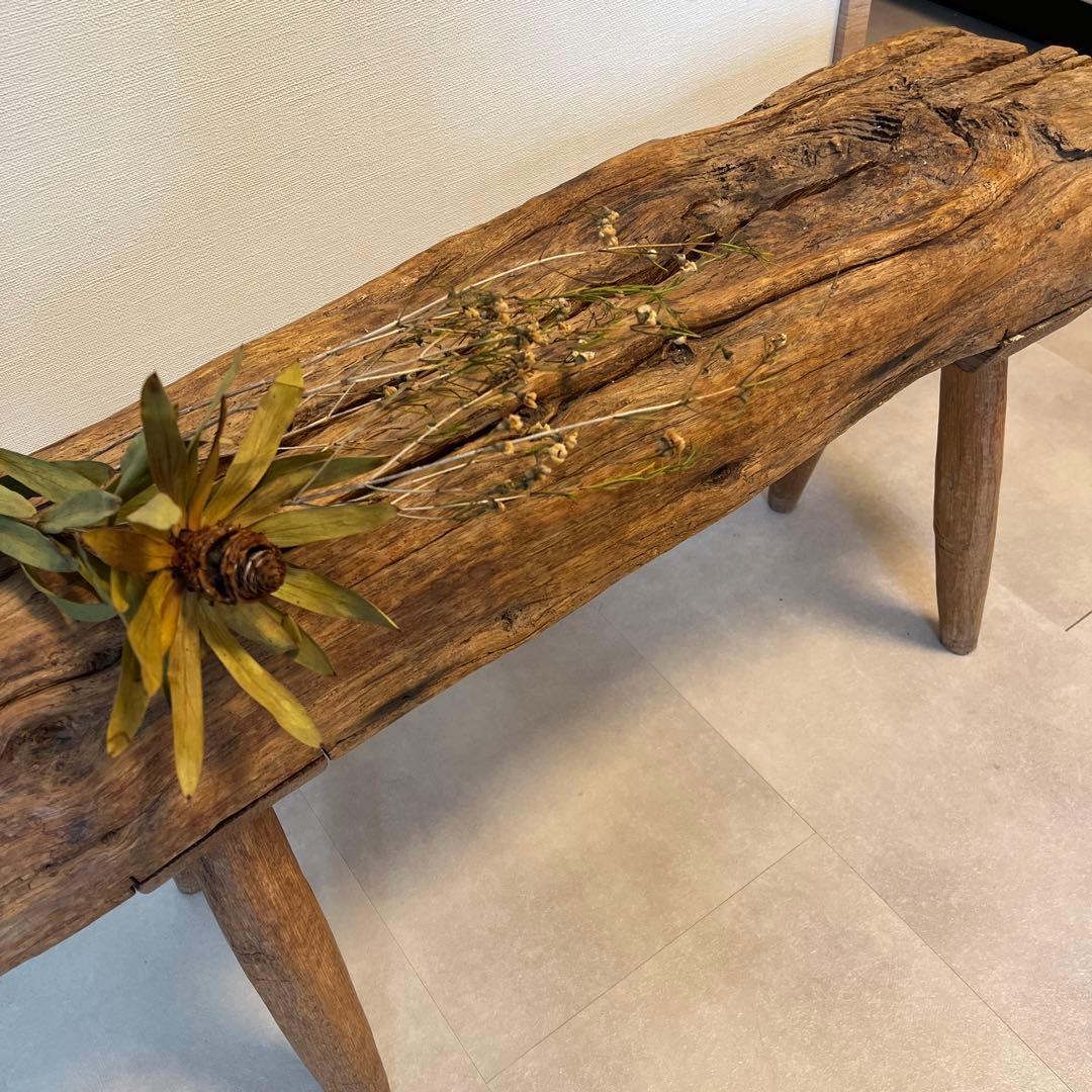 ウッドスツール　天然木ベンチ　飾り台 玄関 おしゃれ 北欧