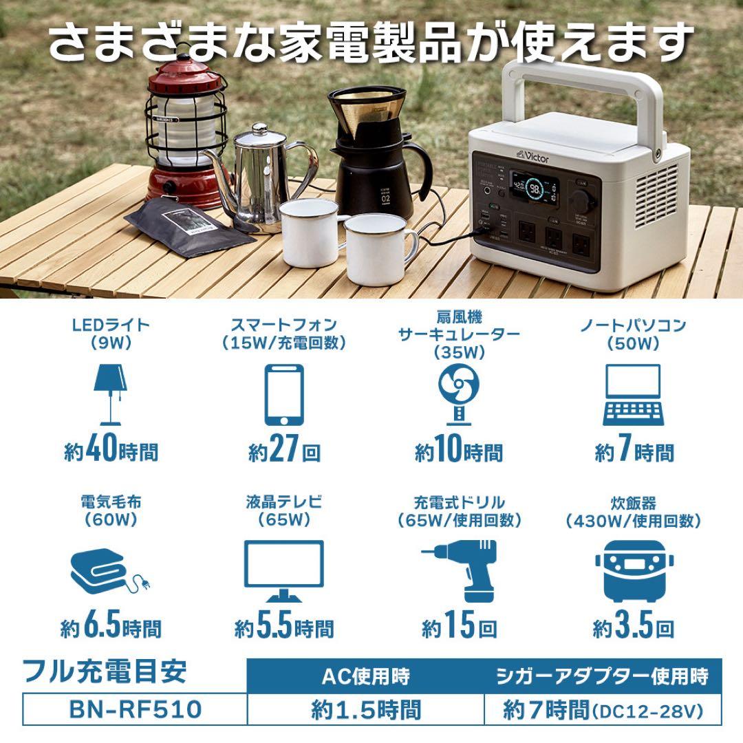 新品未使用　Victor ポータブル電源 BN-RF510