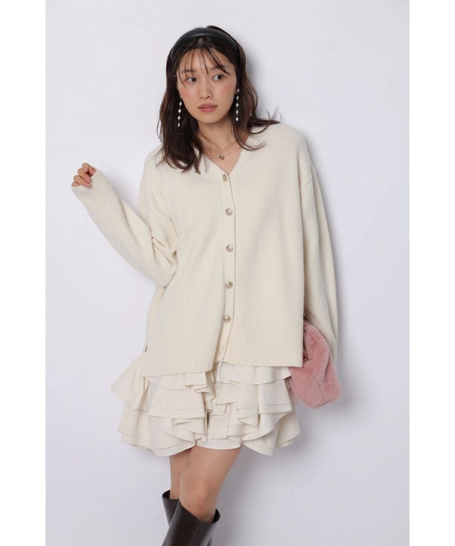 【新品未使用】JUSGLITTY カーデ×ペプラムワンピSET