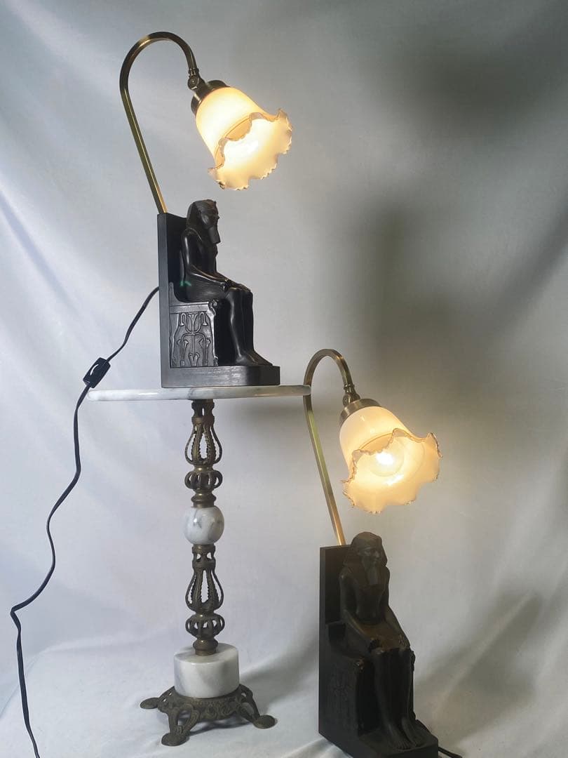 1640❣️アンティーク　エジプト　王　オブジェ　テーブルスタンド