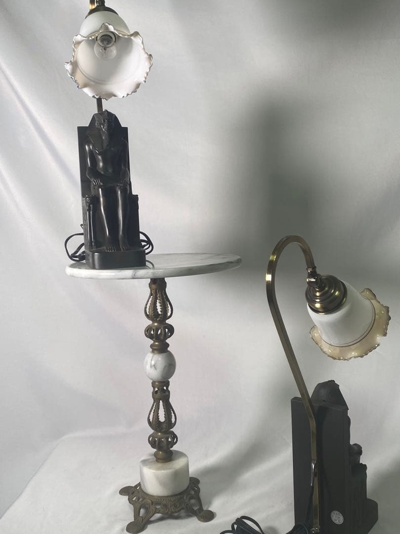 1640❣️アンティーク　エジプト　王　オブジェ　テーブルスタンド