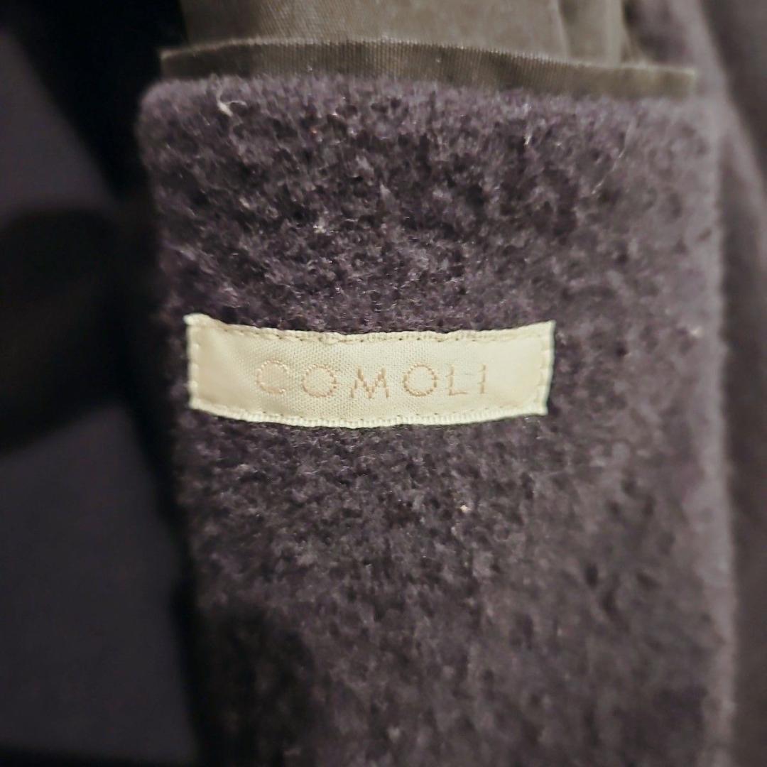 美品 サイズ2 15aw タイロッケンコート コモリ ウールナッピング 紺 黒