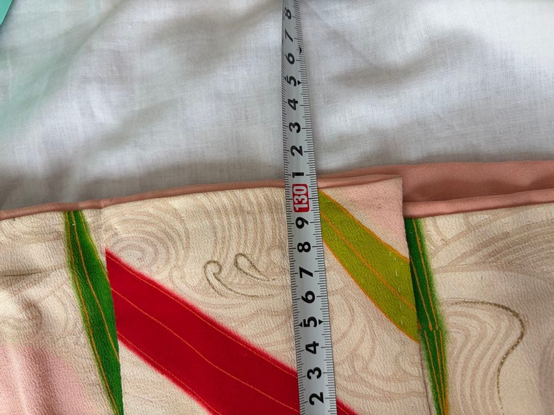 七五三　着物　正絹　アンティーク　レトロ　ピンク７歳　日本髪　結び帯　フルセット