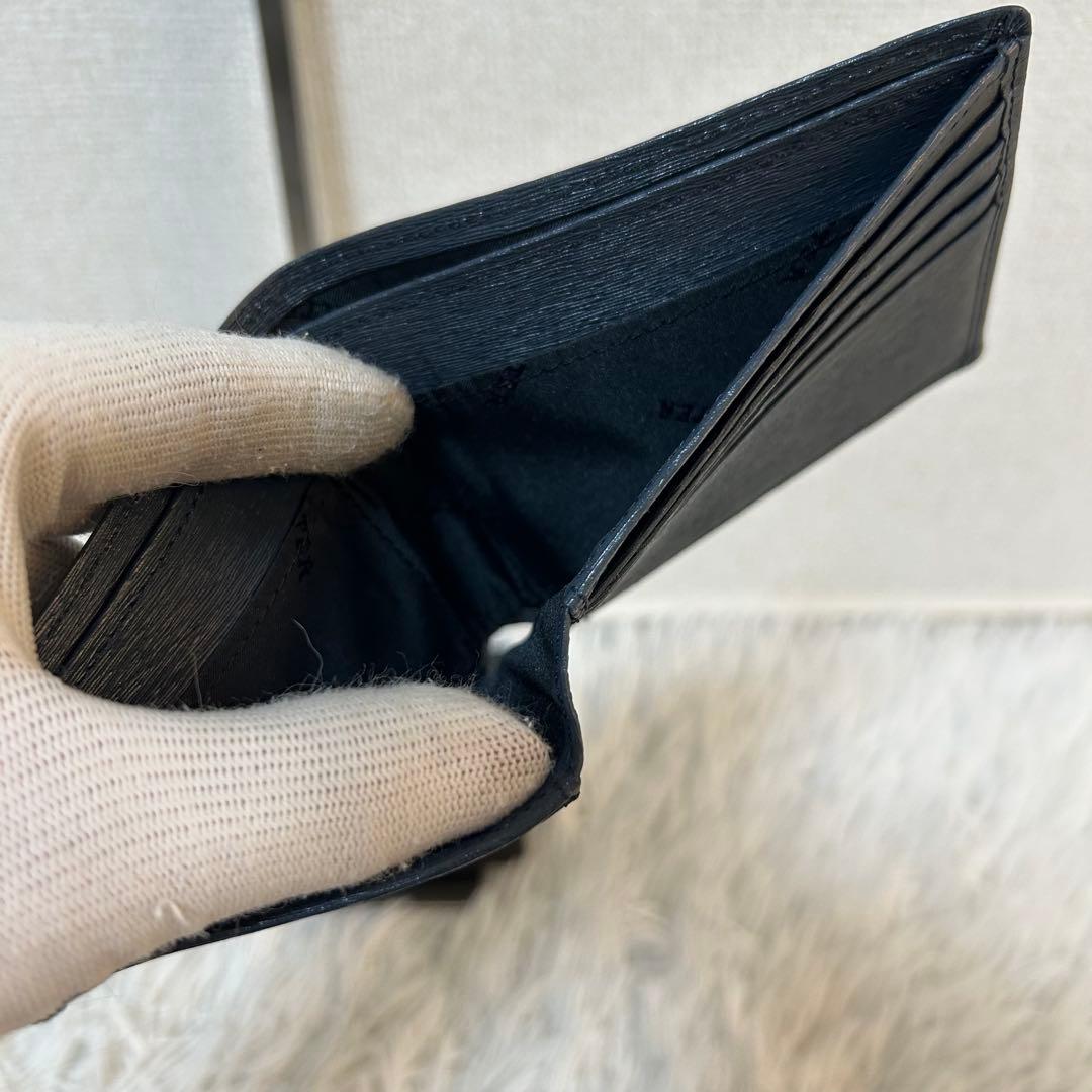 【未使用級✨人気商品/カレント】ポーター　折り財布　レザー　ネイビー　男女兼用