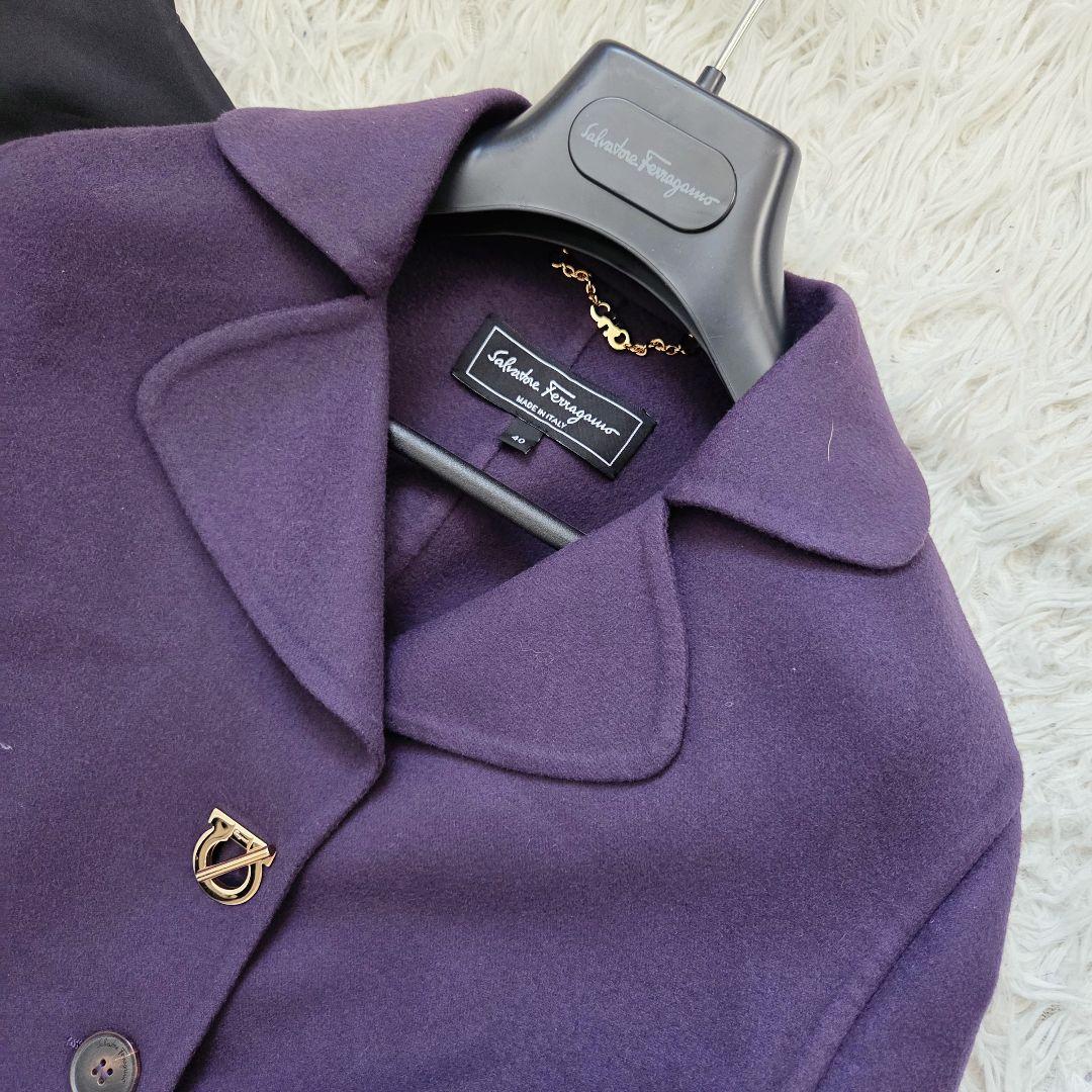 サルヴァトーレフェラガモ　ロングコート　ガンチーニ　カシミヤ　大きいサイズ