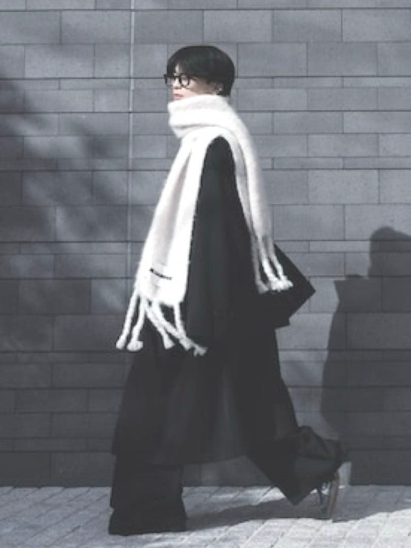 ★ジルサンダー マフラー ウールモヘア ホワイト