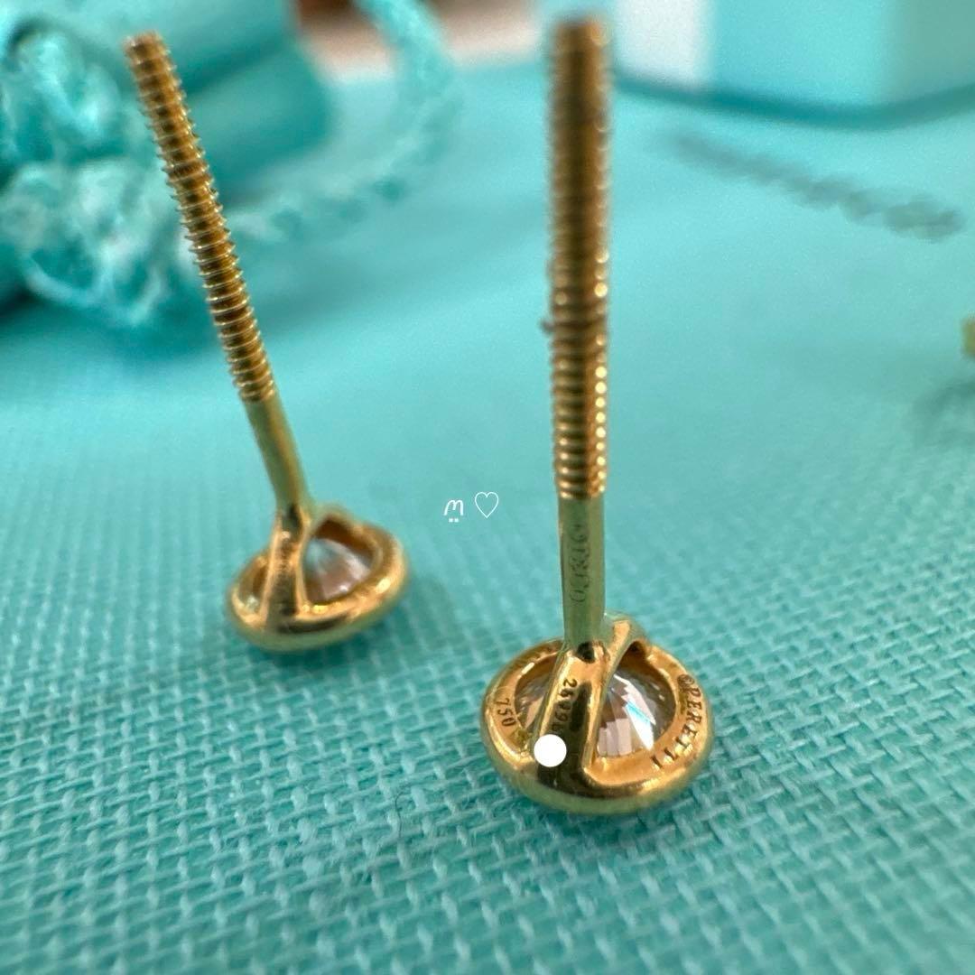 ティファニー　ダイヤモンドバイザヤードピアス0.44ct　Ꮶ18イエローゴールド