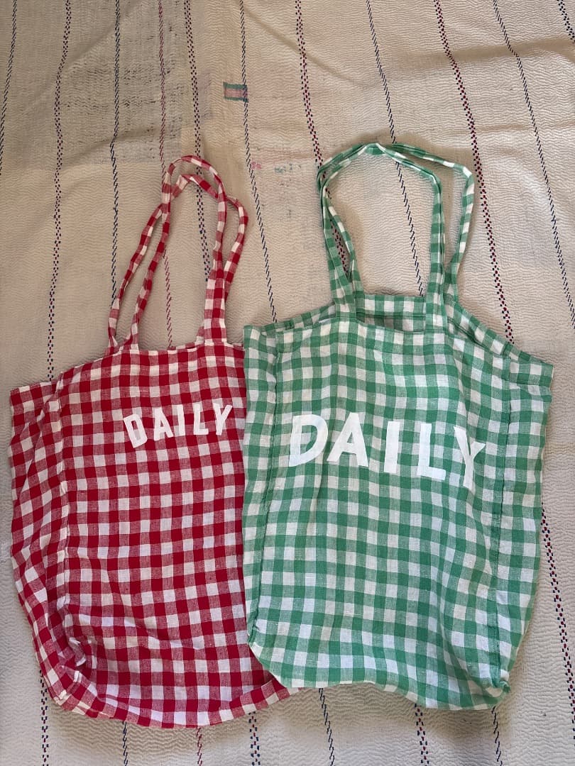 ロングトラックフーズ　ギンガムチェック柄オリジナルbag2枚set 岡尾美代子