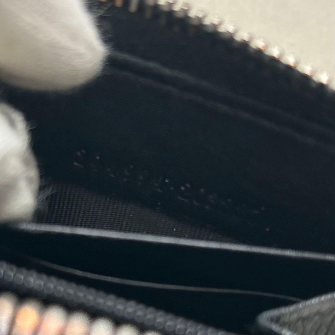 GUCCI グッチ 長財布 ラウンドファスナー シマ 黒