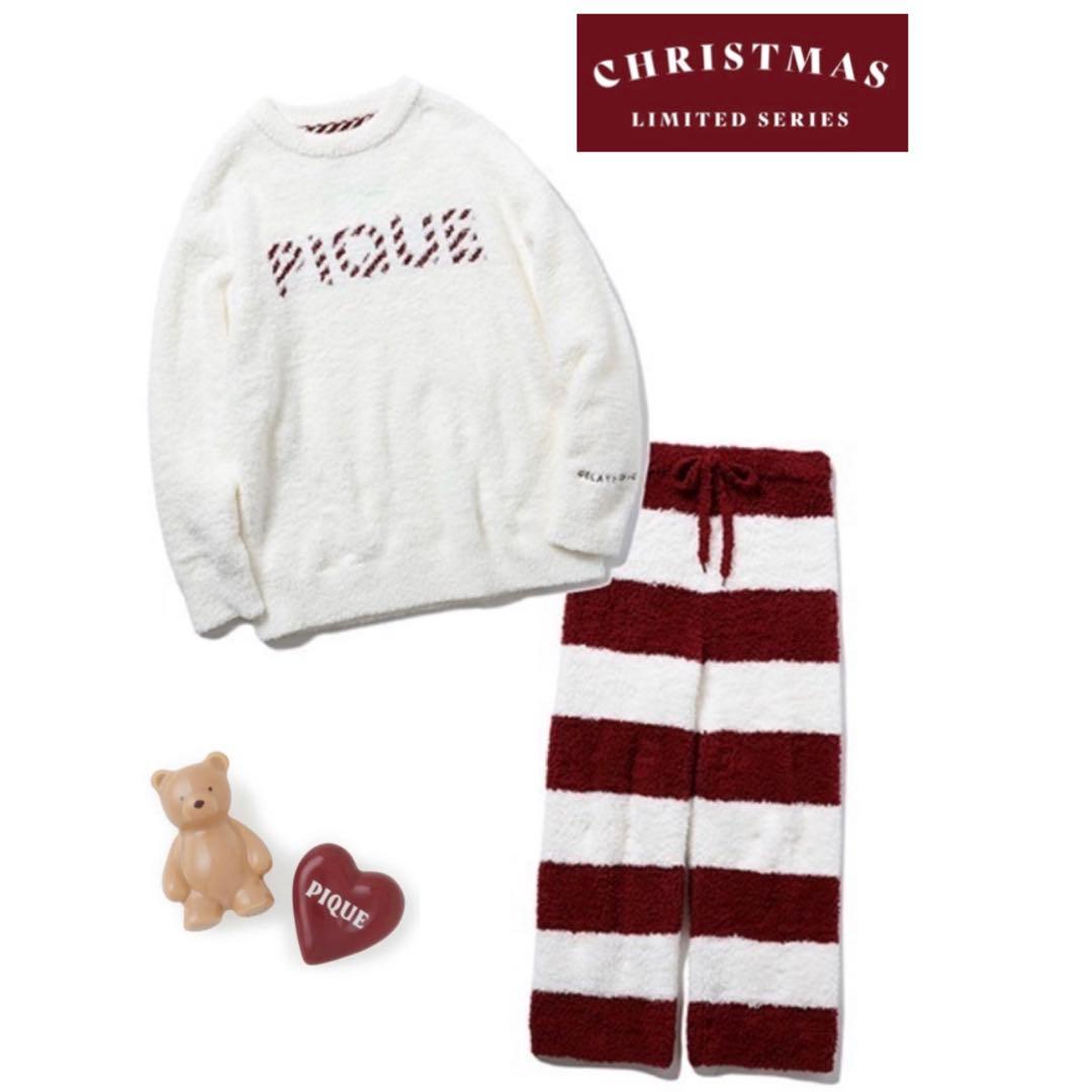 n*u様 【Xmas限定】ジェラピケ ロゴジャガードプルオーバー＆2ボーダーロン