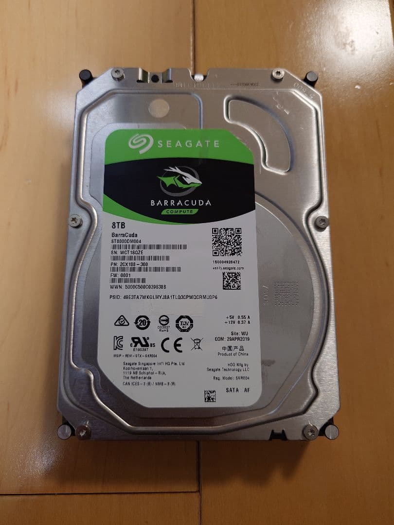 「品薄放出」使用時間27h Seagate Barracuda 8TB「6」