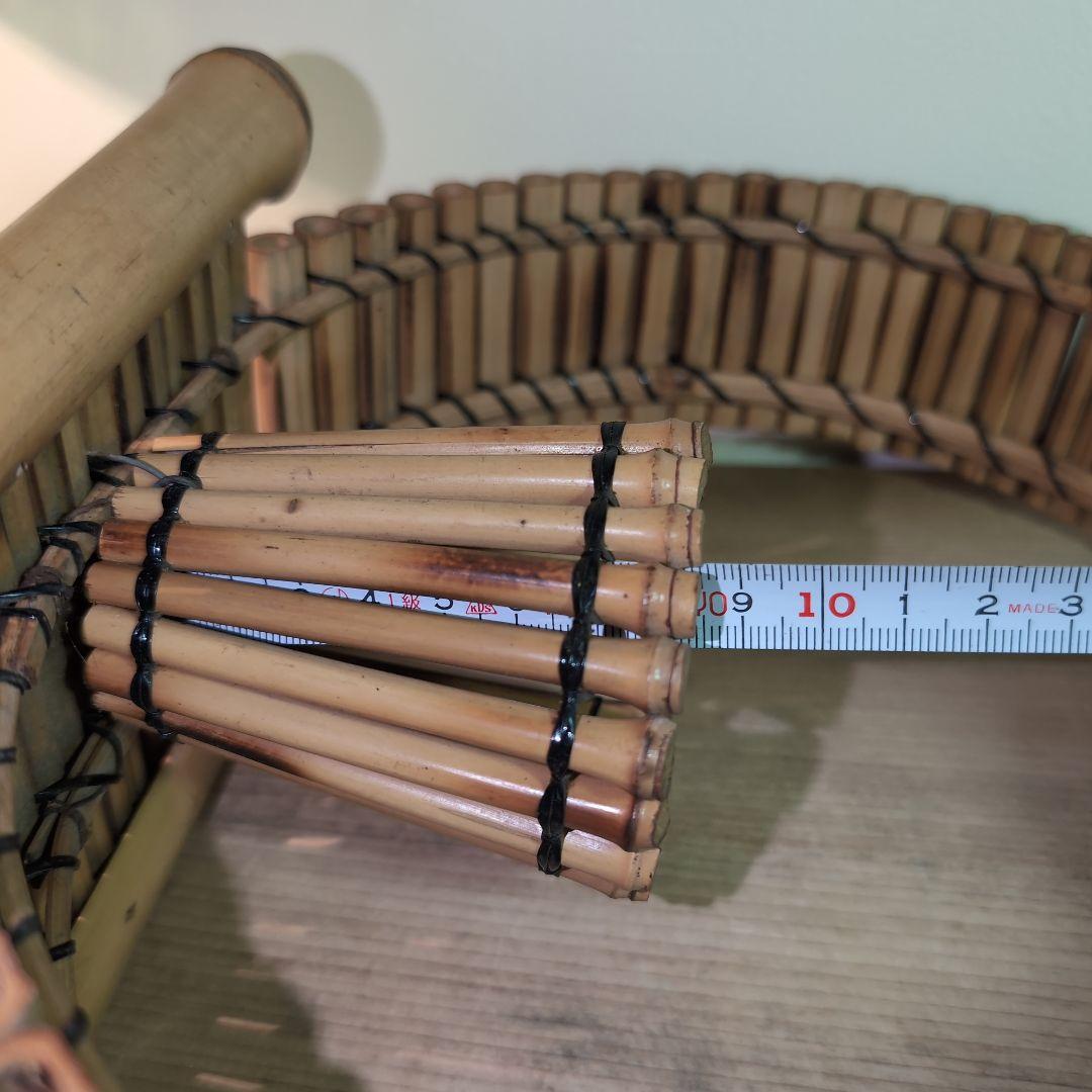 竹製装飾品 円形フレームと花生け　竹細工　竹工芸品