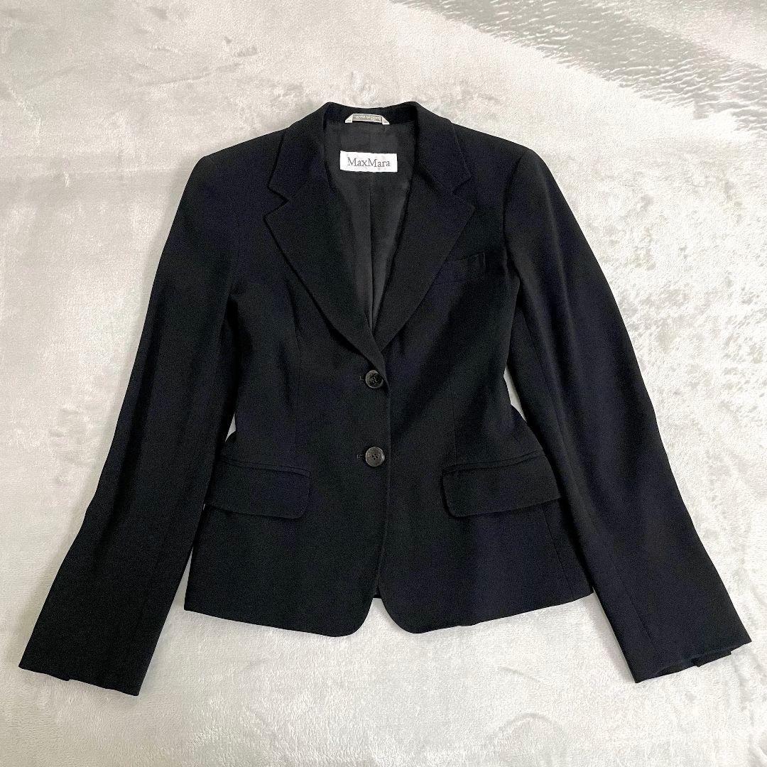 Max Mara マックスマーラ 最高級白タグ パンツ スーツ セットアップ 黒