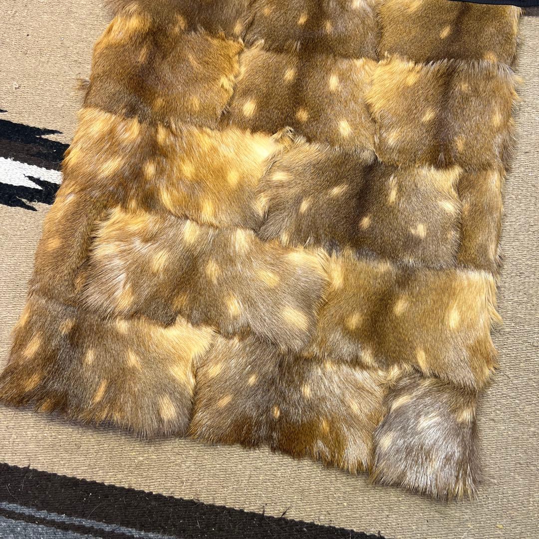 【裏地付】　ホエジカ尻あて　腰皮　鹿毛皮敷物　　スキー　登山　山菜　釣り　マタギ