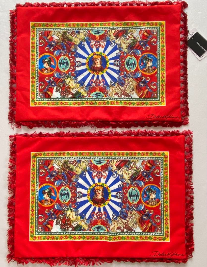 新品◆ドルチェ&ガッバーナ ランチョンマット 2枚セット シチリアンカレット