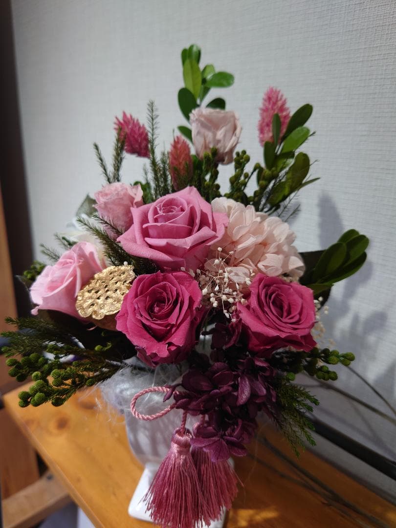 お花屋さんのプリザーブドフラワー