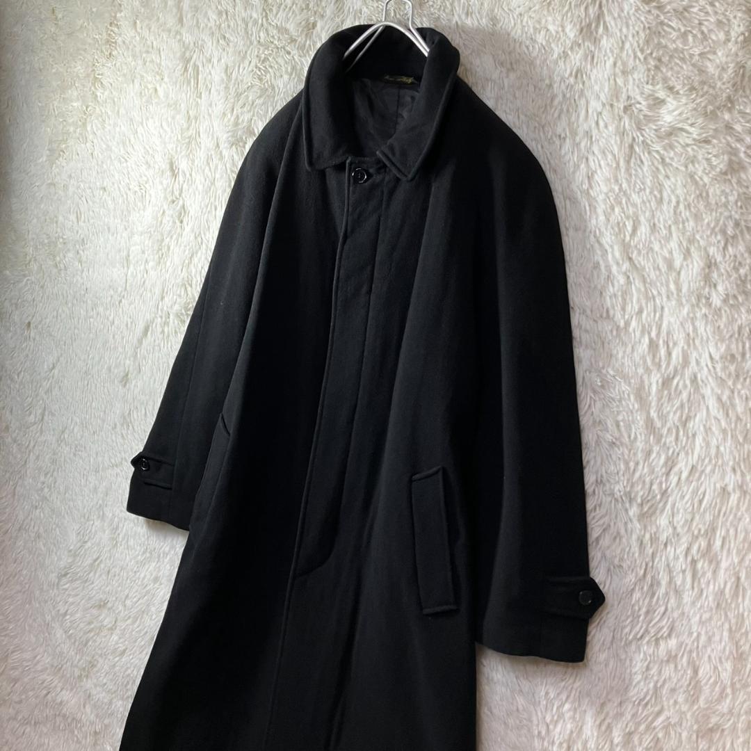 美品 イタリア製 ブルーミングデールズ ロングコート カシミヤ混 L相当