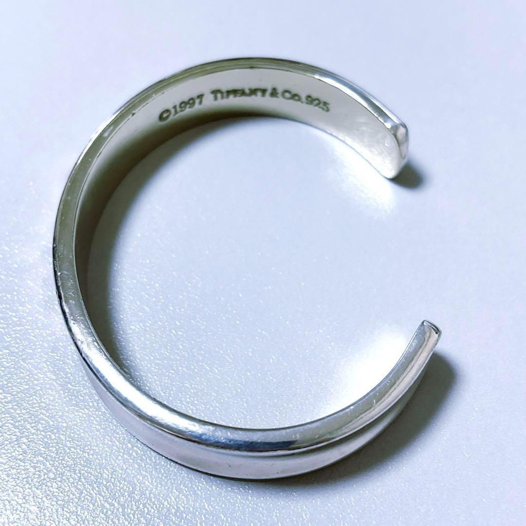 【美品】Tiffany ティファニー ナロー カフ ワイド バングル SV925