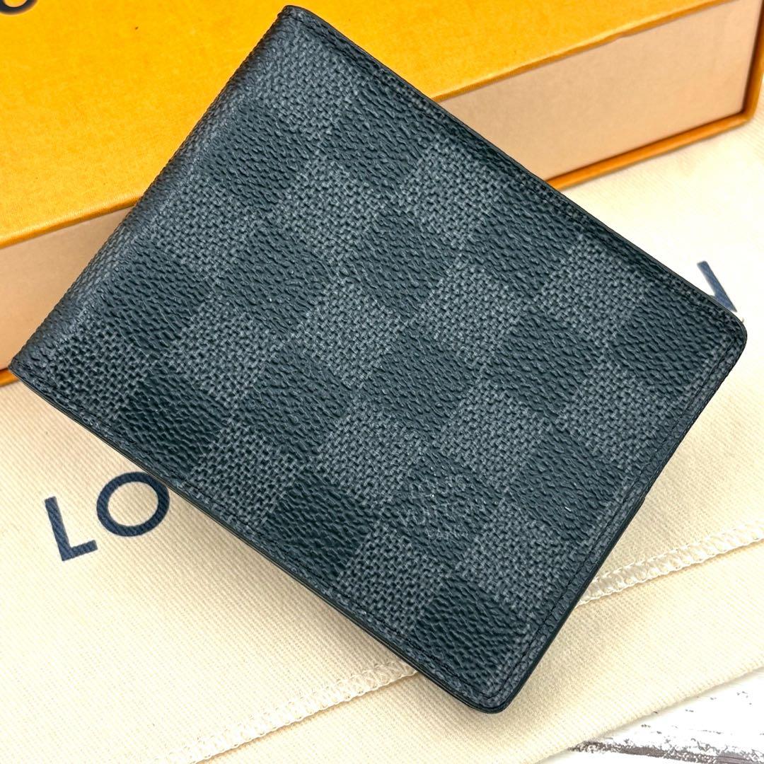 【美品】ルイヴィトン ダミエグラフィット ポルトフオイユ パンス マネークリップ